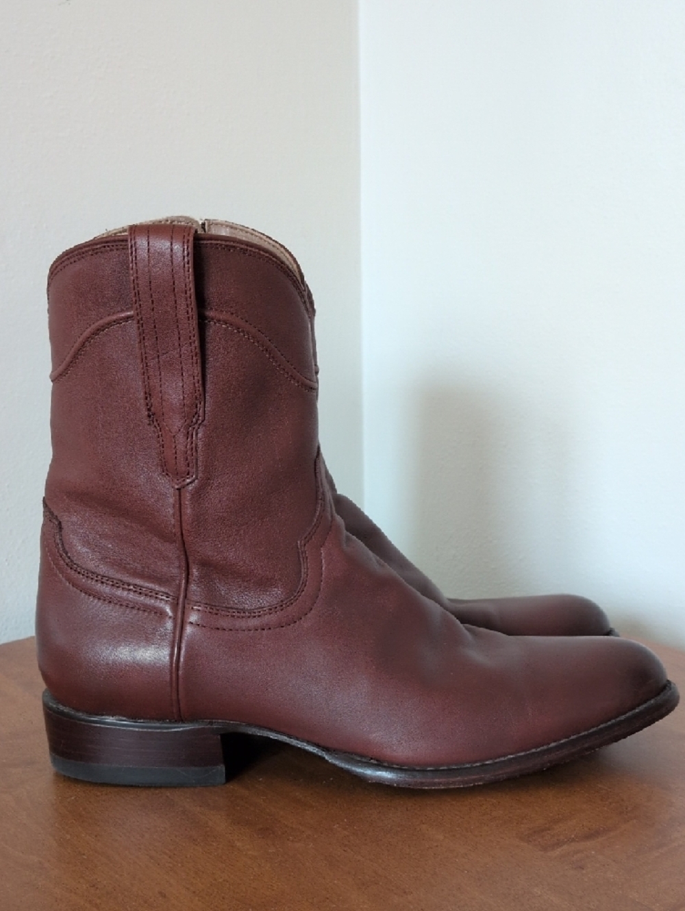 Tecovas "the Dean" Men's Brown Leather Western Zip Boots - Picture 3 of 6